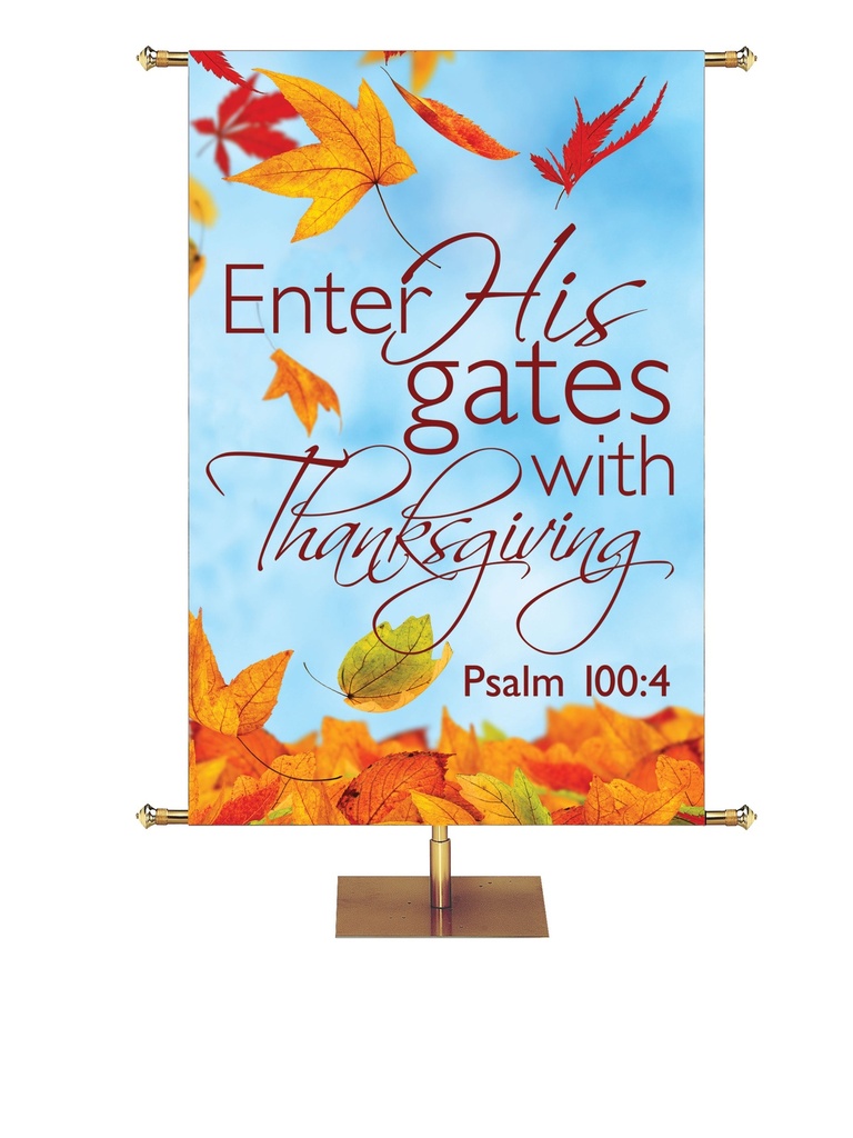 Contemporary Fall & Thanksgiving Enter His Gates Design 1 Psalm 100:4