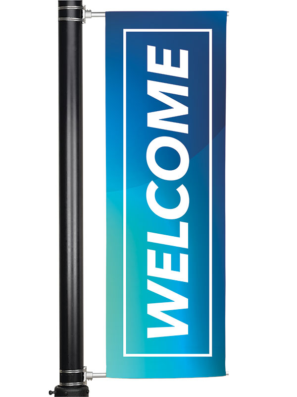 Light Pole Banner Welcome Multi-Color
