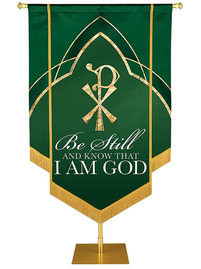 Eternal Emblems of Faith Be Still And Know Embellished Banner