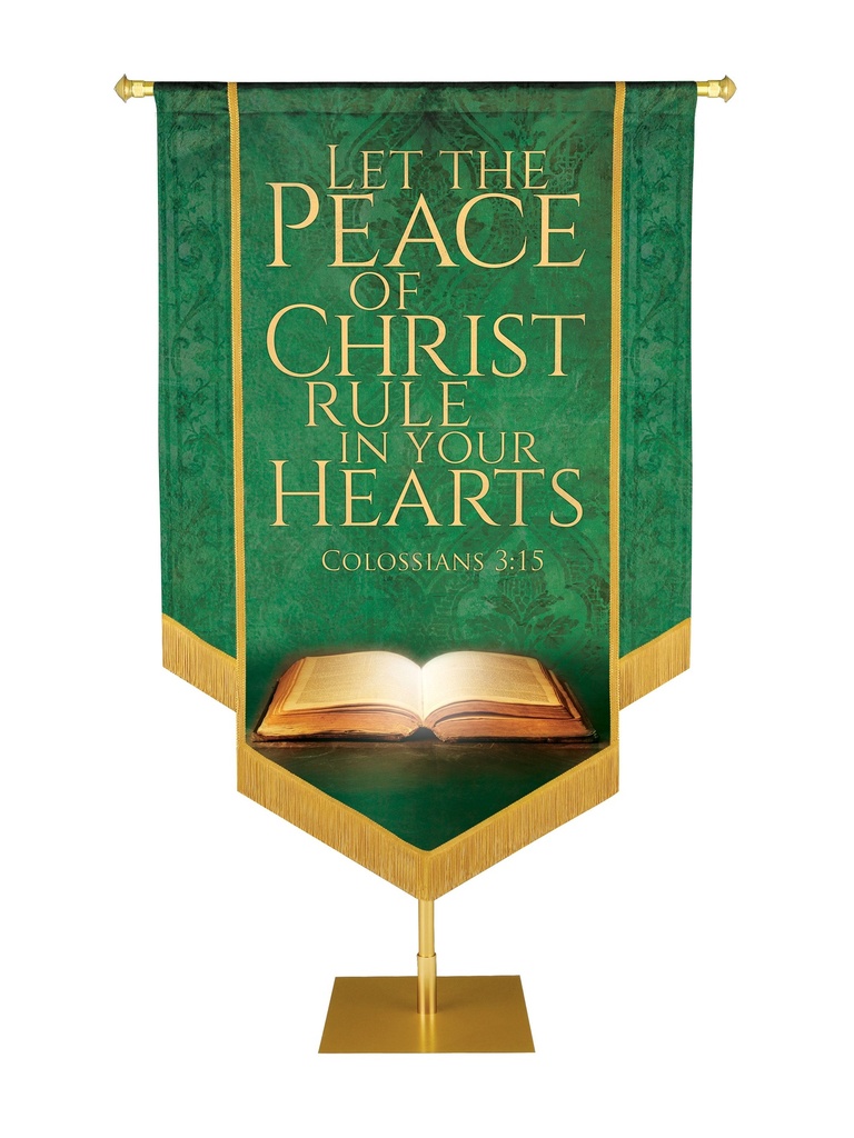 Holy Scriptures Peace of Christ Embellished Banner