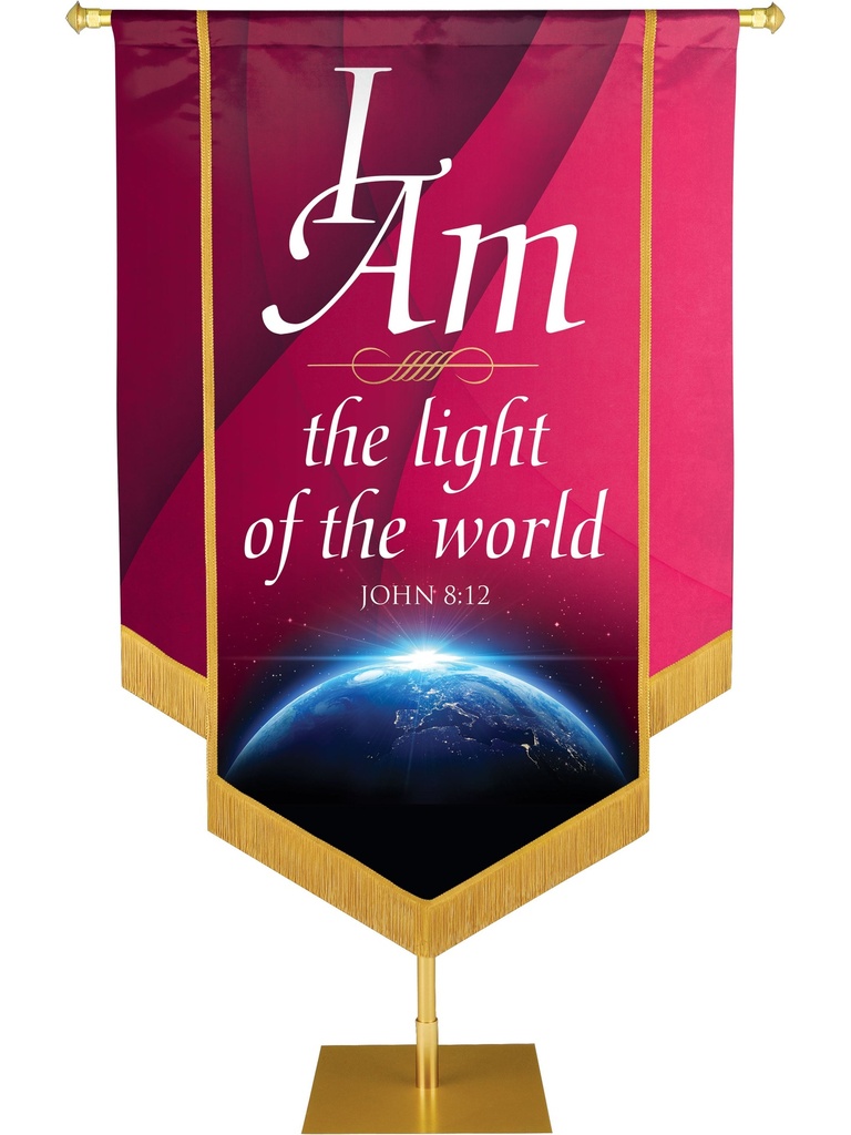 I Am Light of the World Embellished Banner