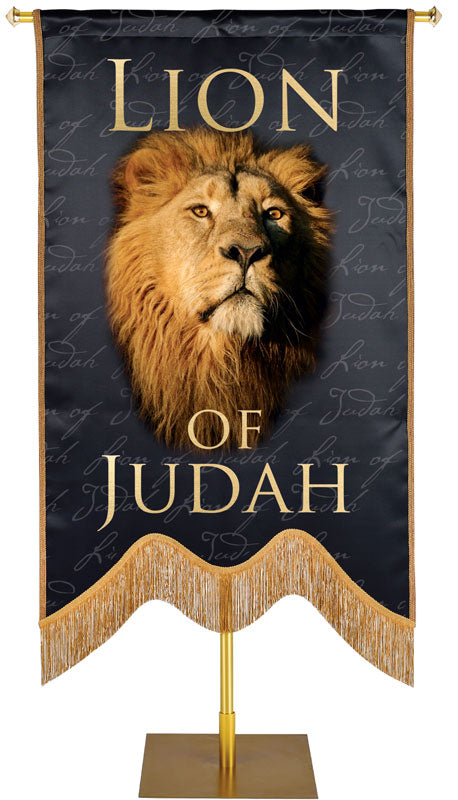 Names of Christ M-Shape Lion of Judah Embellished Banner