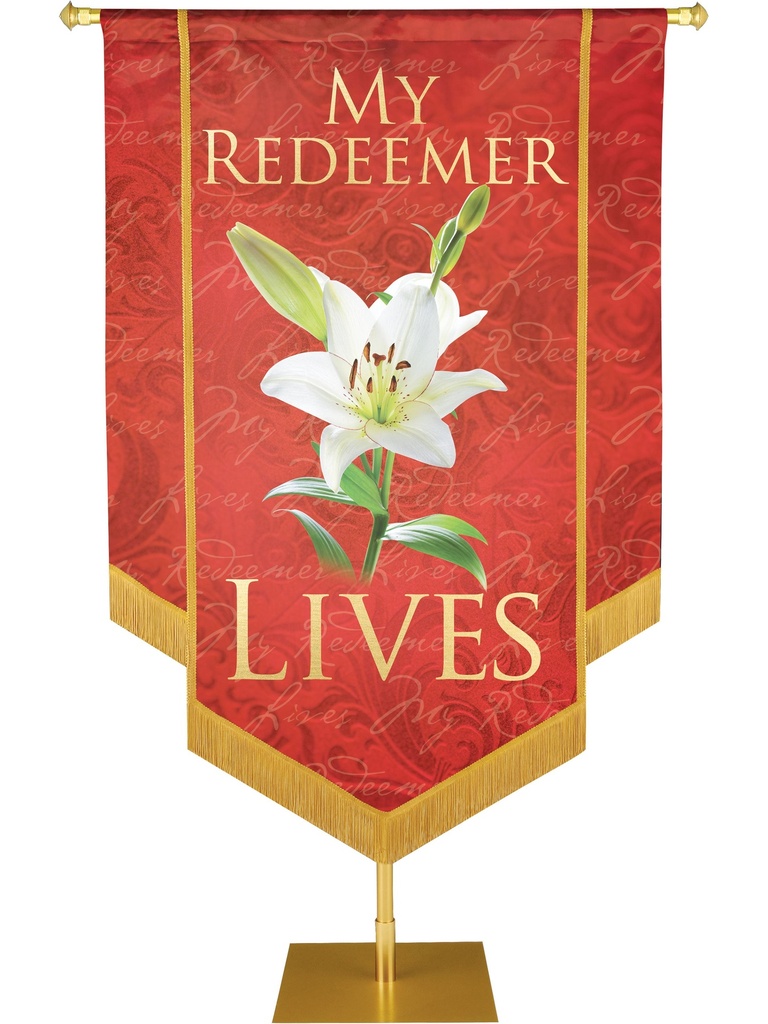 Names of Christ My Redeemer Lives Embellished Banner