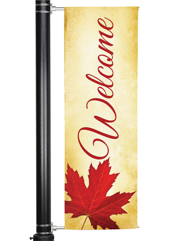 Custom Banner Light Pole Banner Autumn Welcome