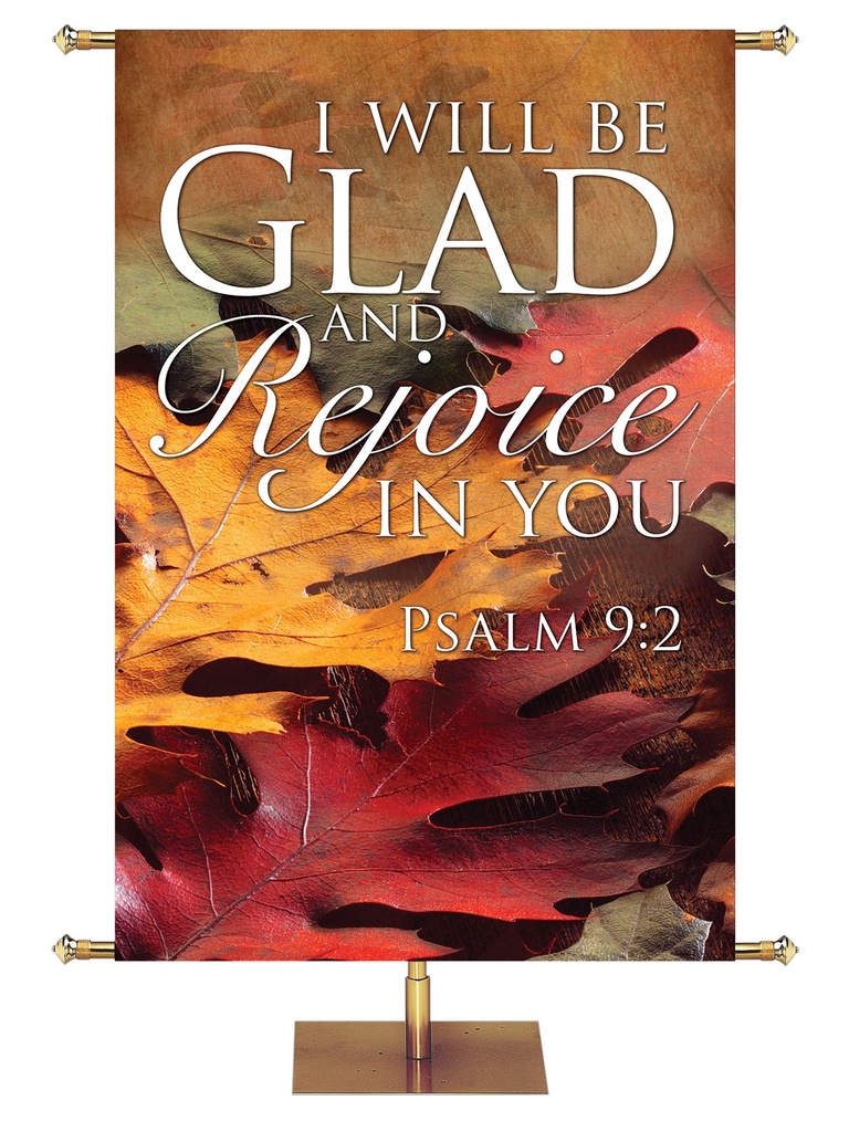 Contemporary Fall & Thanksgiving I Will Be Glad Design 4 Psalm 9:2