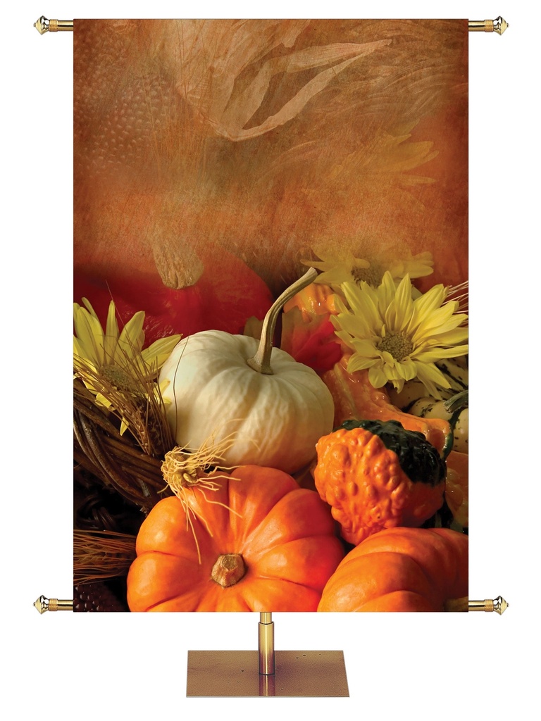 Custom Banner Contemporary Fall & Thanksgiving His Love Endures Design 1