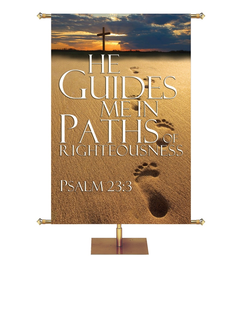 Path to Grace He Guides Me in Paths of Righteousness Foot Prints Design