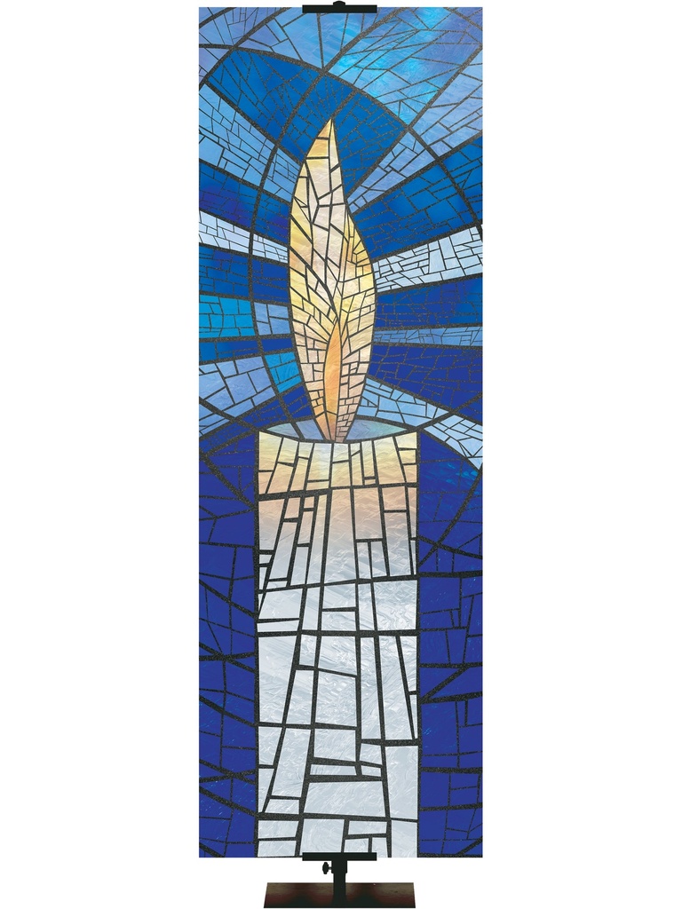 Stained Glass Advent Candle Christ