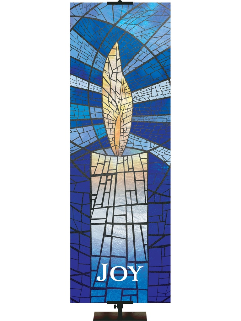Stained Glass Advent Candle Joy