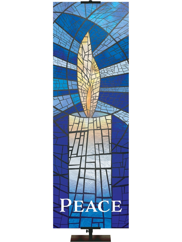 Stained Glass Advent Candle Peace