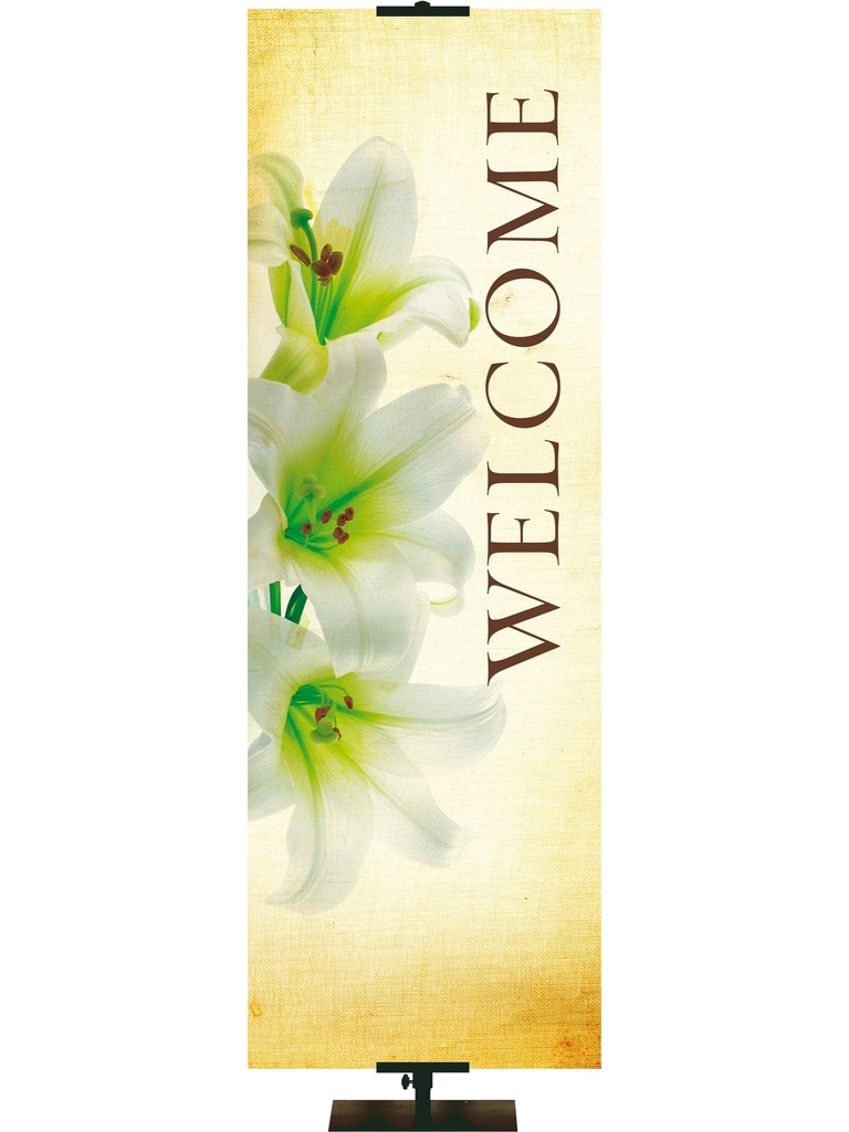 Stock Welcome Banner Easter Lily