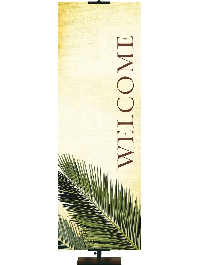 Stock Welcome Banner Easter Palm