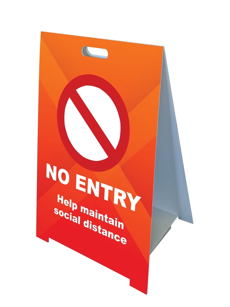 Fold-A-Frame™ Orange No Entry Sign