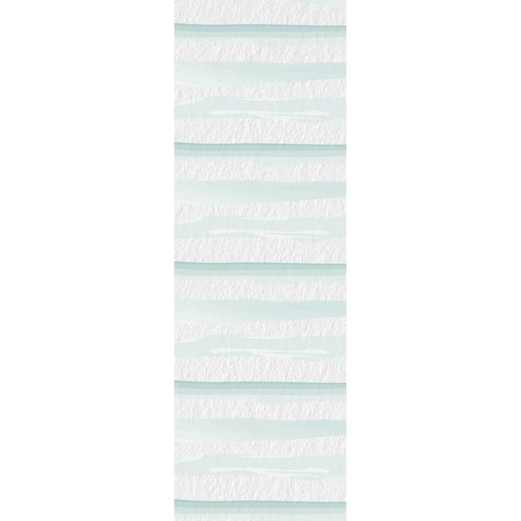 Watercolor Stripes Vinyl Runner Rug