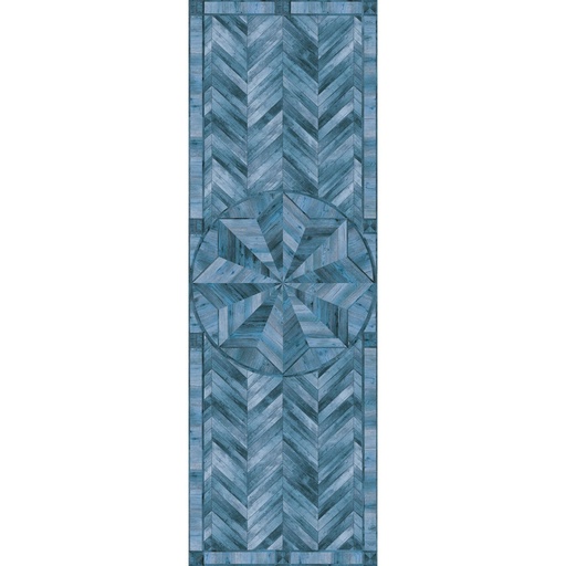 [VR-WSI] Wooden Star Inlay Vinyl Runner Rug