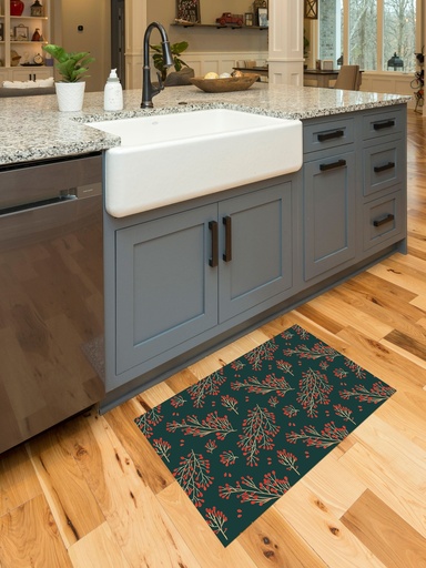 [VK-BNB] Branch and Berry Vinyl Kitchen Mat