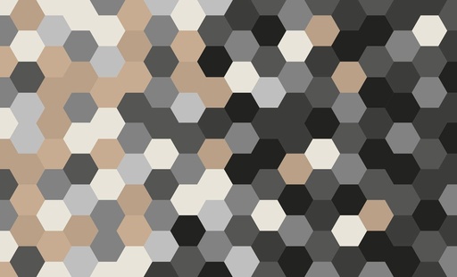 [VK-GHX] Gradient Hexagons Vinyl Kitchen Rug