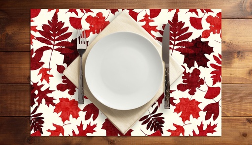 [VP-FLV] Falling Leaves Vinyl Placemats (set of 4)