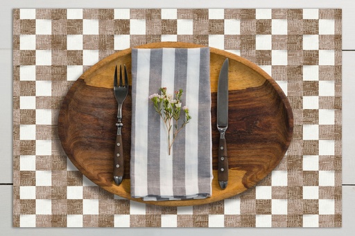 [VP-CHS] Checkered Stripes Vinyl Placemats (set of 4)