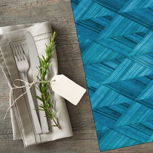 [VP-WDD] Wood Diagonal Diamonds Vinyl Placemats (set of 4)