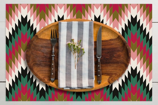 [VP-PRL] Parallelograms Modern Vinyl Placemats (set of 4)