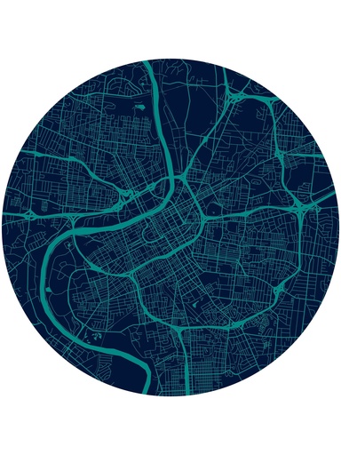 [VS-NAS] Nashville Map Vinyl Highchair Splat Mat